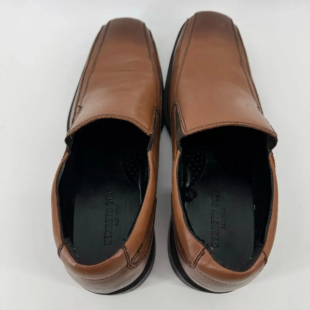 Kenneth Cole New York Len Slipon Brown Leather Loafers Men’s 11 M